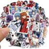 10 30 50 pcs Anime Evangelion Character Graffiti Cartoon DIY Phone Scrapbook Laptop Luggage Skateboard Sticker 3 - Evangelion Store