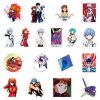 50pcs Neon Genesis Evangelion Sticker Motorcycle Luggage Skate Waterproof Sticker Cute Phone Case Kawai Anime Stickers 1 - Evangelion Store