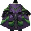 Unit 01 NGE AOP Hooded Cloak Coat NO HOOD Mockup - Evangelion Store