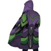 Unit 01 NGE AOP Hooded Cloak Coat SIDE Mockup - Evangelion Store