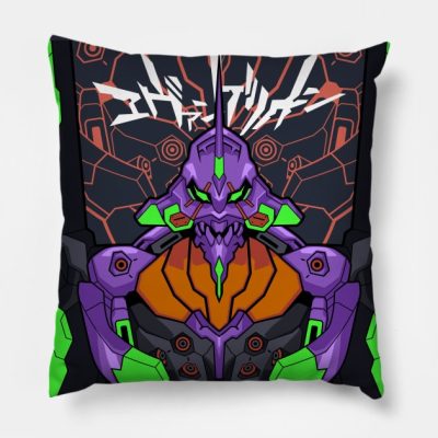 Evangelion Unit 01 Throw Pillow Official Haikyuu Merch