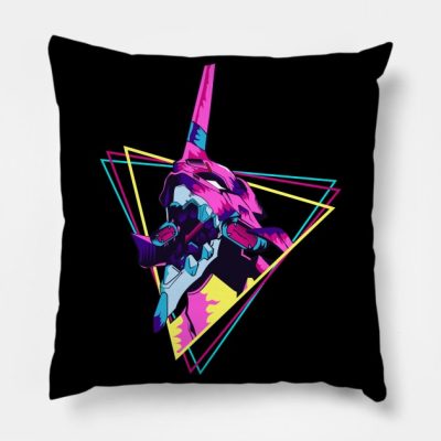 Evangelion Eva 01 Retro Throw Pillow Official Haikyuu Merch