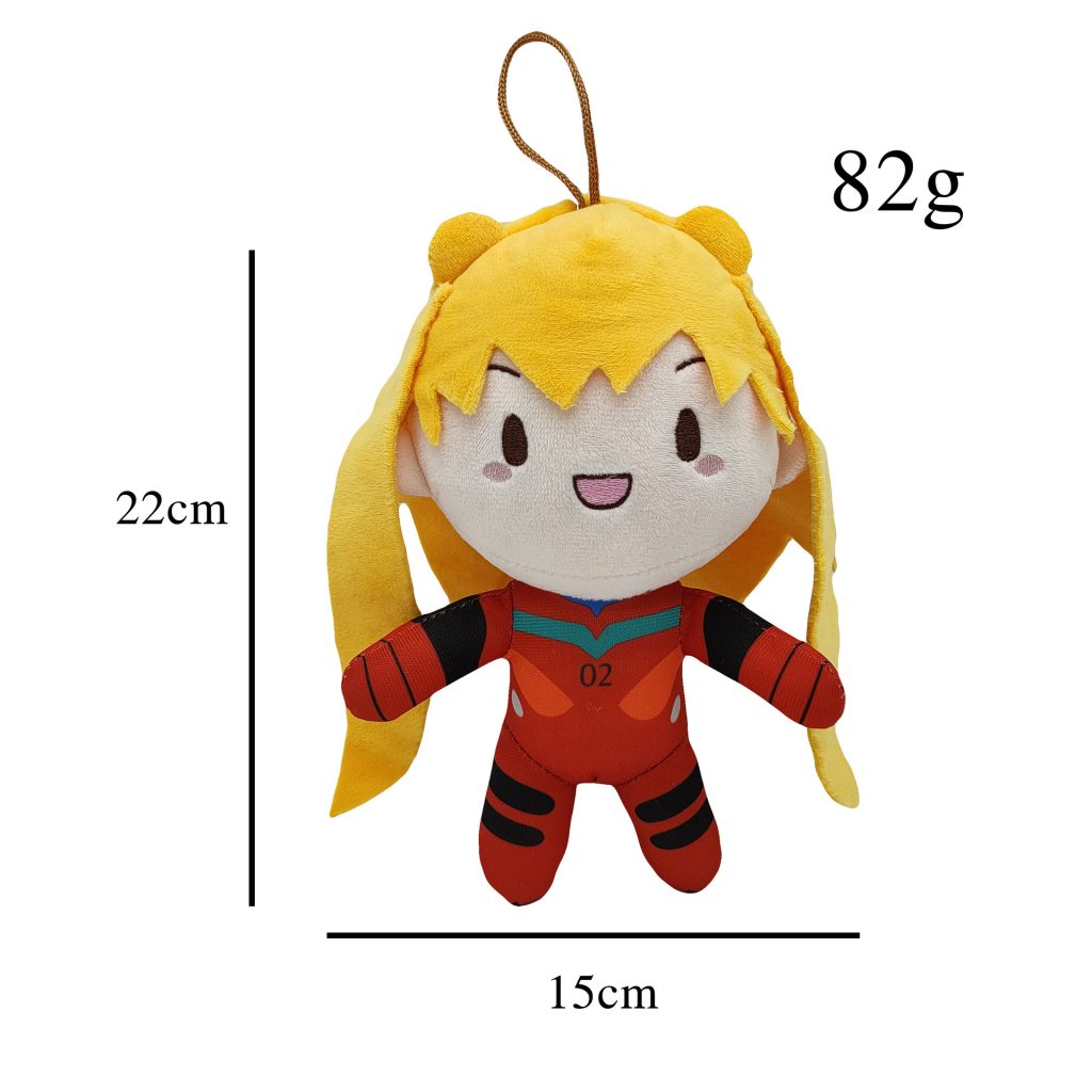 22CM New Anime NEON GENESIS EVANGELION EVA Asuka Ikari Shinji Q version Figure kawaii model Plush 3 - Evangelion Store