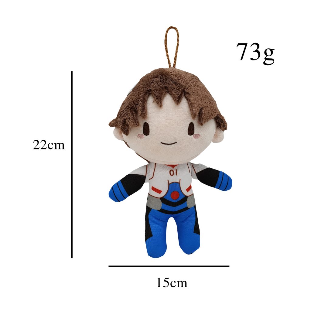 22CM New Anime NEON GENESIS EVANGELION EVA Asuka Ikari Shinji Q version Figure kawaii model Plush 5 - Evangelion Store