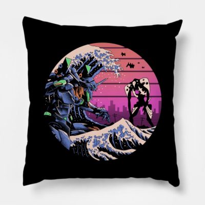 Retro Wave Eva Throw Pillow Official Haikyuu Merch