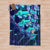 Retro Genesis Evangelion 001 Throw Blanket Official Evangelion Merch