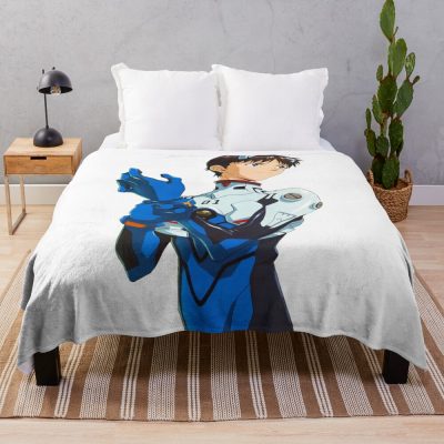 Shinji Ikari - Neon Genesis Evangelion Throw Blanket Official Evangelion Merch