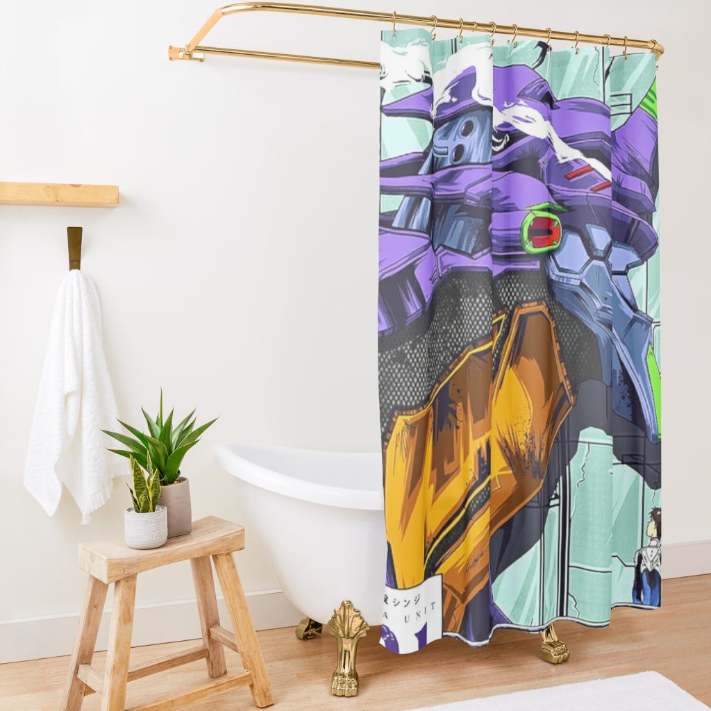 Evangelion Shower Curtain Official Evangelion Merch