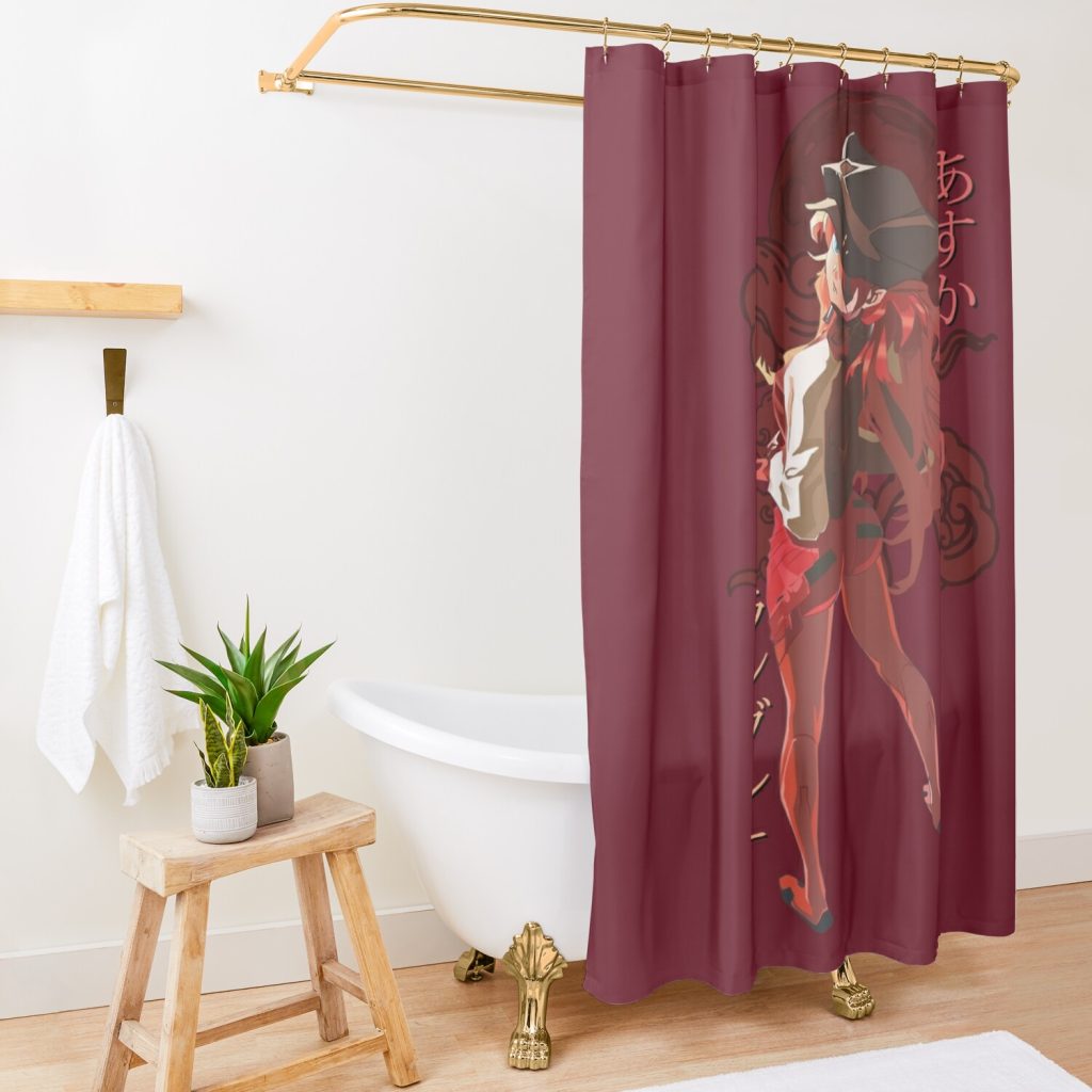 Asuka Langley Shower Curtain Official Evangelion Merch