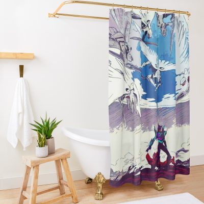 Neon Genesis Evangelion Artwork Shower Curtain Official Evangelion Merch