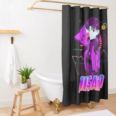 Misato Katsuragi  - Retro Art Shower Curtain Official Evangelion Merch