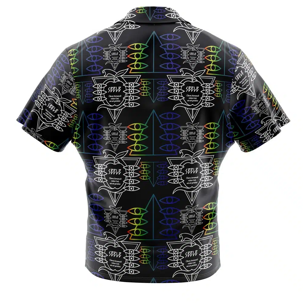 seele Button Up Hawaiian Shirt back - Evangelion Store